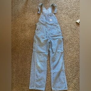 Vintage Big Mac railroad stripe overalls